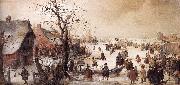 AVERCAMP, Hendrick Winter Scene on a Canal  ggg France oil painting reproduction